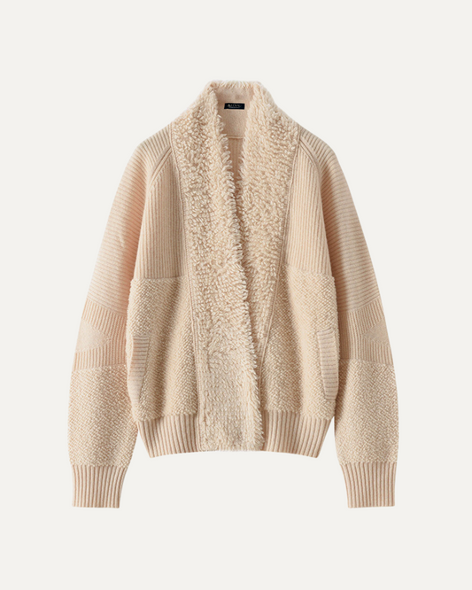 Rina Cashmere Coat with Lapel Collar and Deep Pockets
