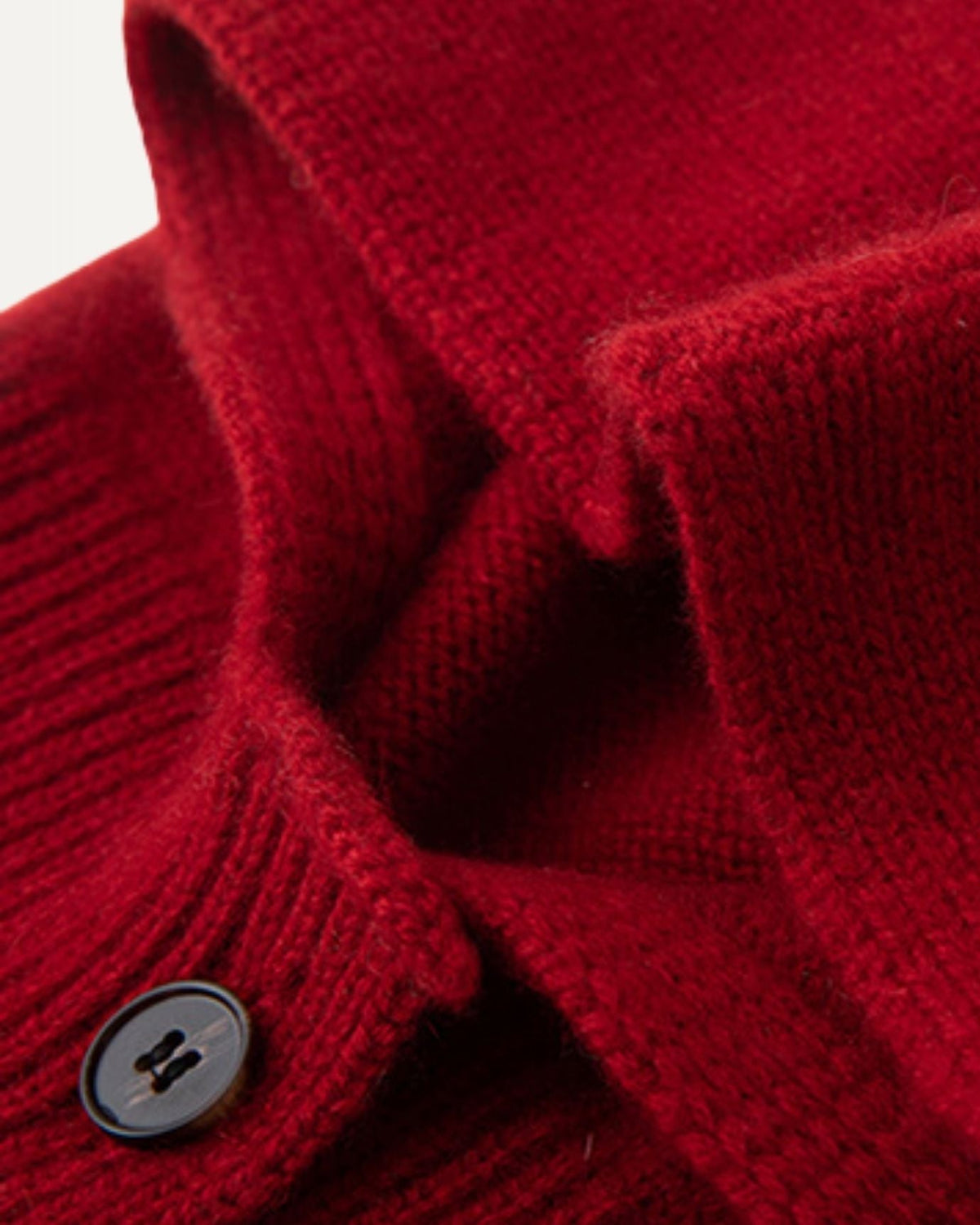 Pure Cashmere Knitted Hat with Front Button Detail – view 8