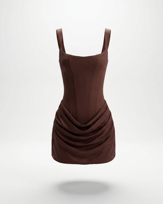 Dama Stretch Mini Dress with Delicate Adjustable Straps