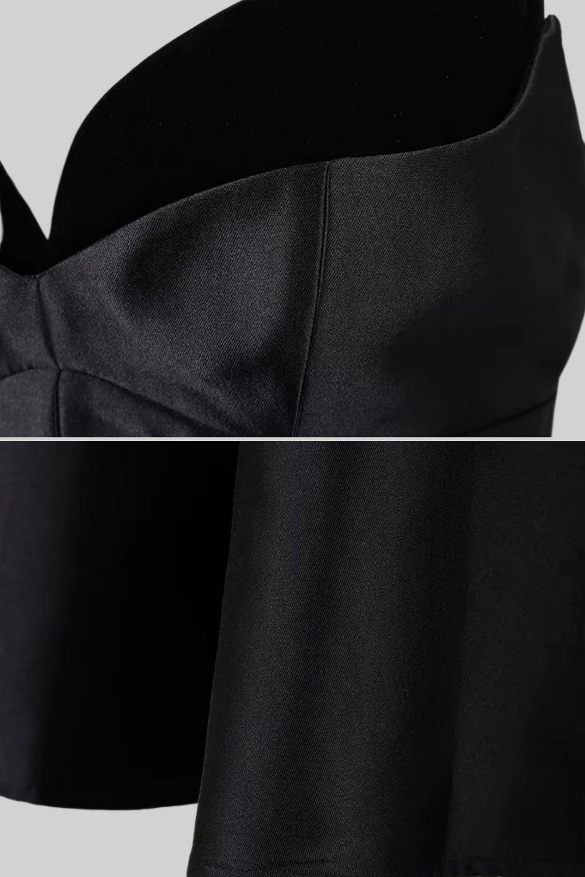Sleeveless Sweetheart Neck Fitted Dress with Flared Knee-Length Skirt – Black – view 4