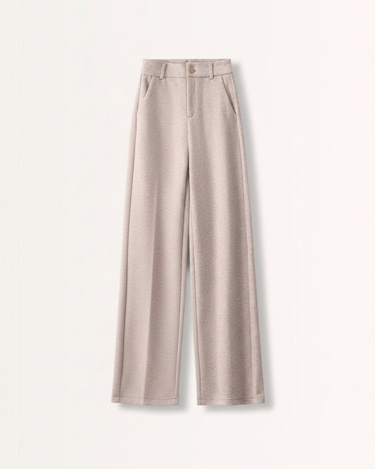 Warm Cashmere and Wool Trousers with Tailored Drape