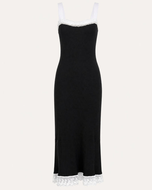Rhinestone Embellished Short Sleeve Knit Midi Dress