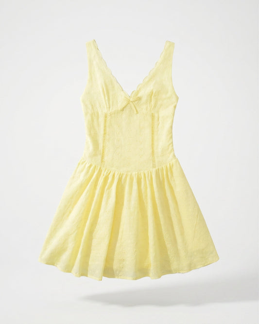 Sofia Lace Back Dress with Elastic Suspender Straps