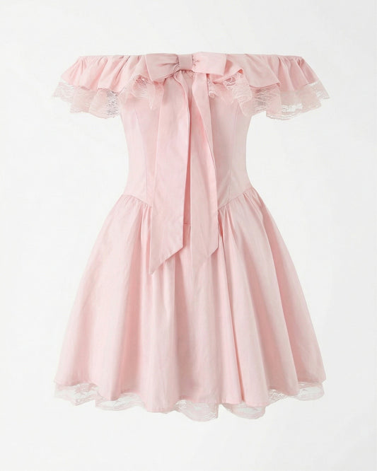 Frenchie Printed Cotton Tiered Ruffle Princess Dress – Pink