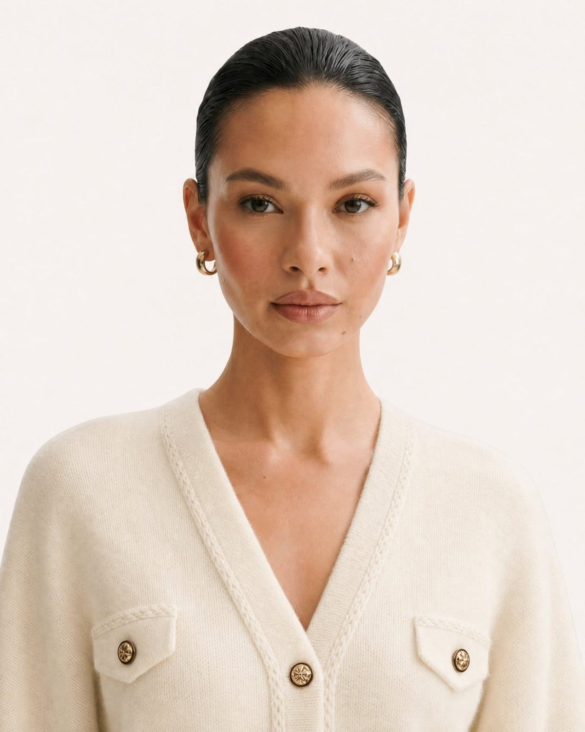 Jacquard Colour Block Long Sleeve Knit Cardigan and Skirt Set – view 9