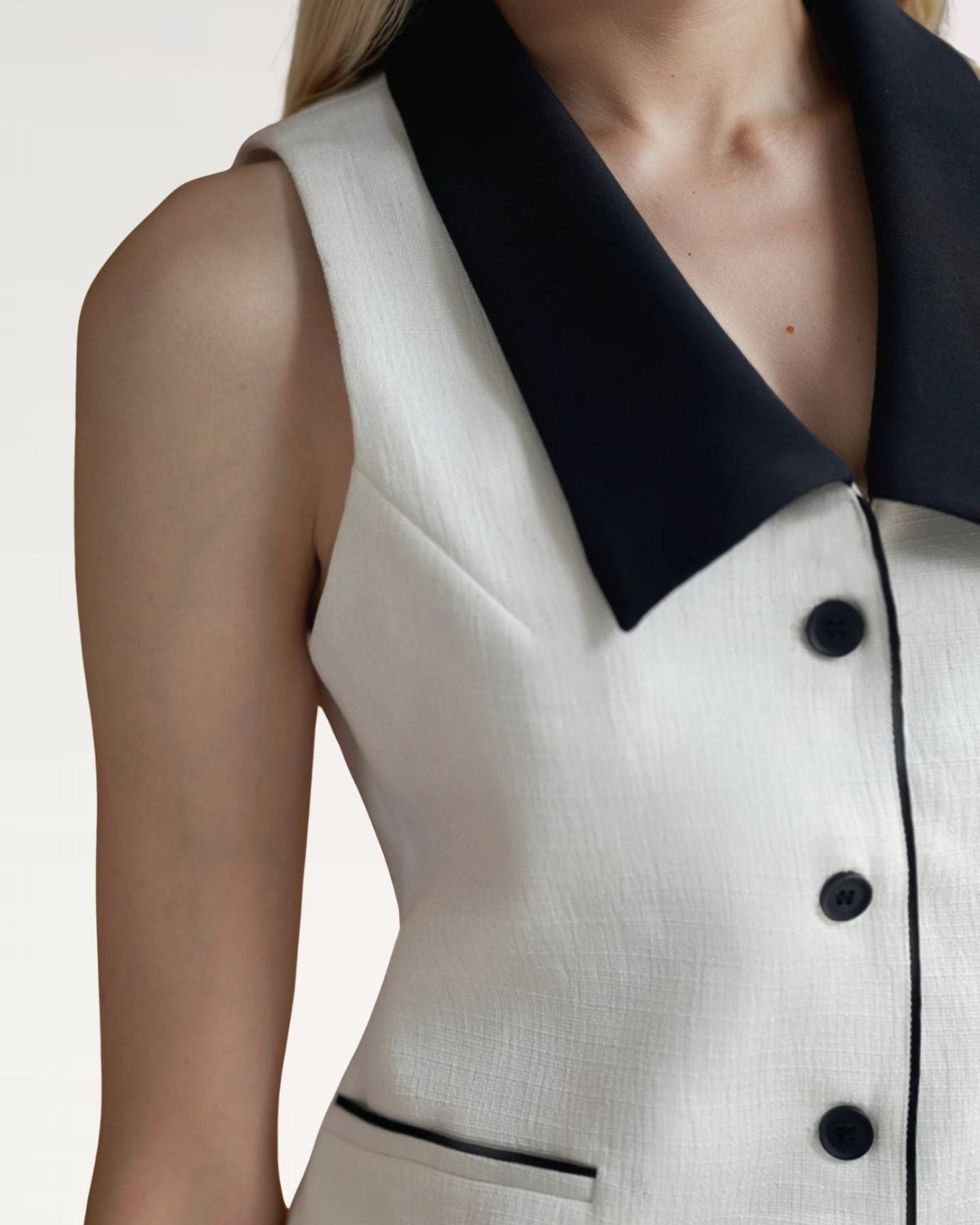Olivia Fitted Bodice Flared A-Line Dress – White