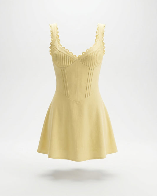 Kira Intricate Lace Detail Tailored Polyamide Midi Dress