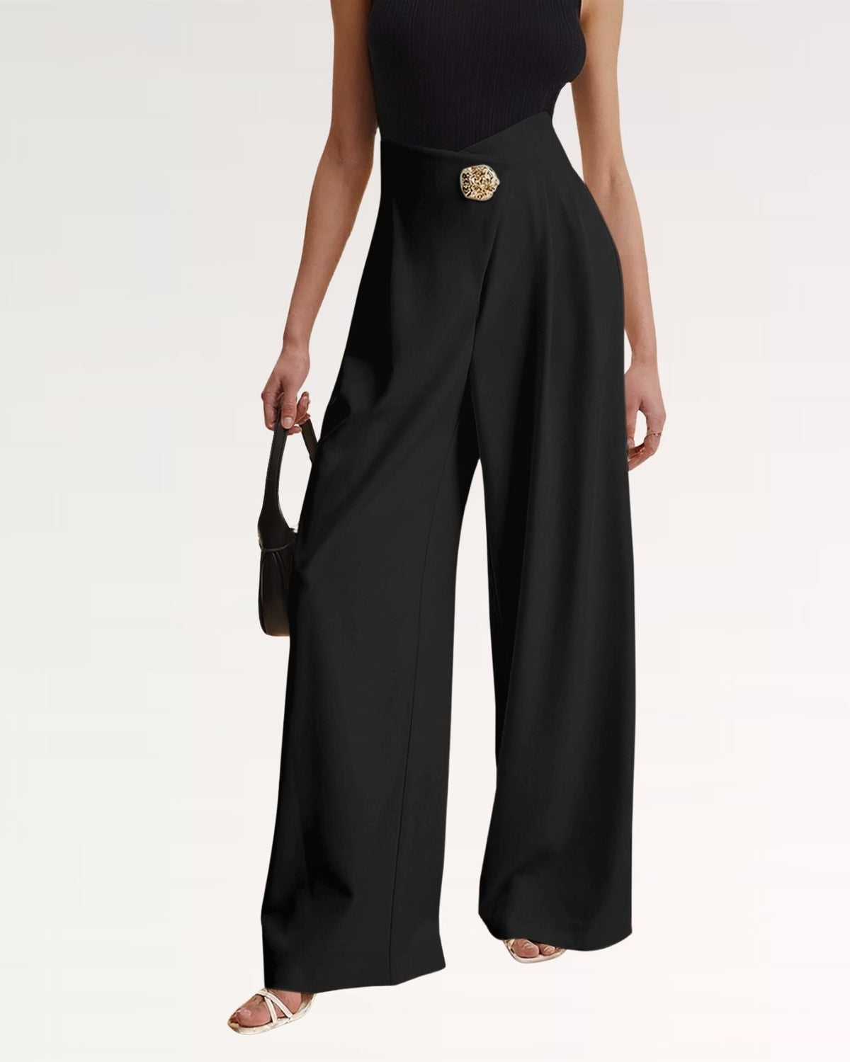 Celina High Rise Tailored Trousers with Front Pleats