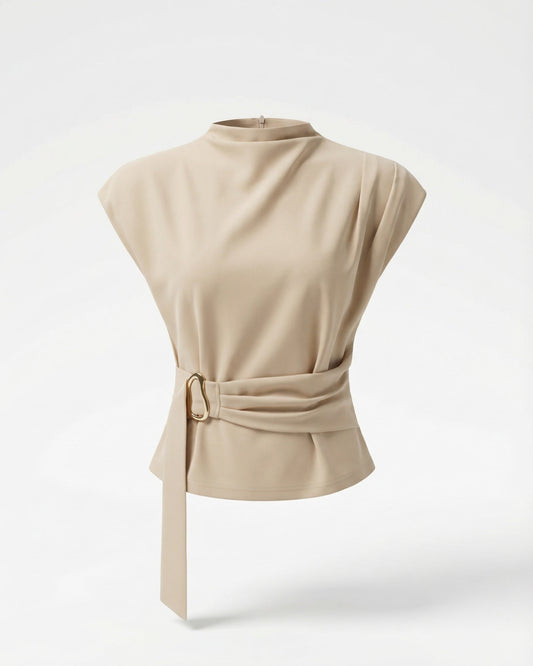 Relaxed Short Sleeve Silky Polyamide T-Shirt – Off White