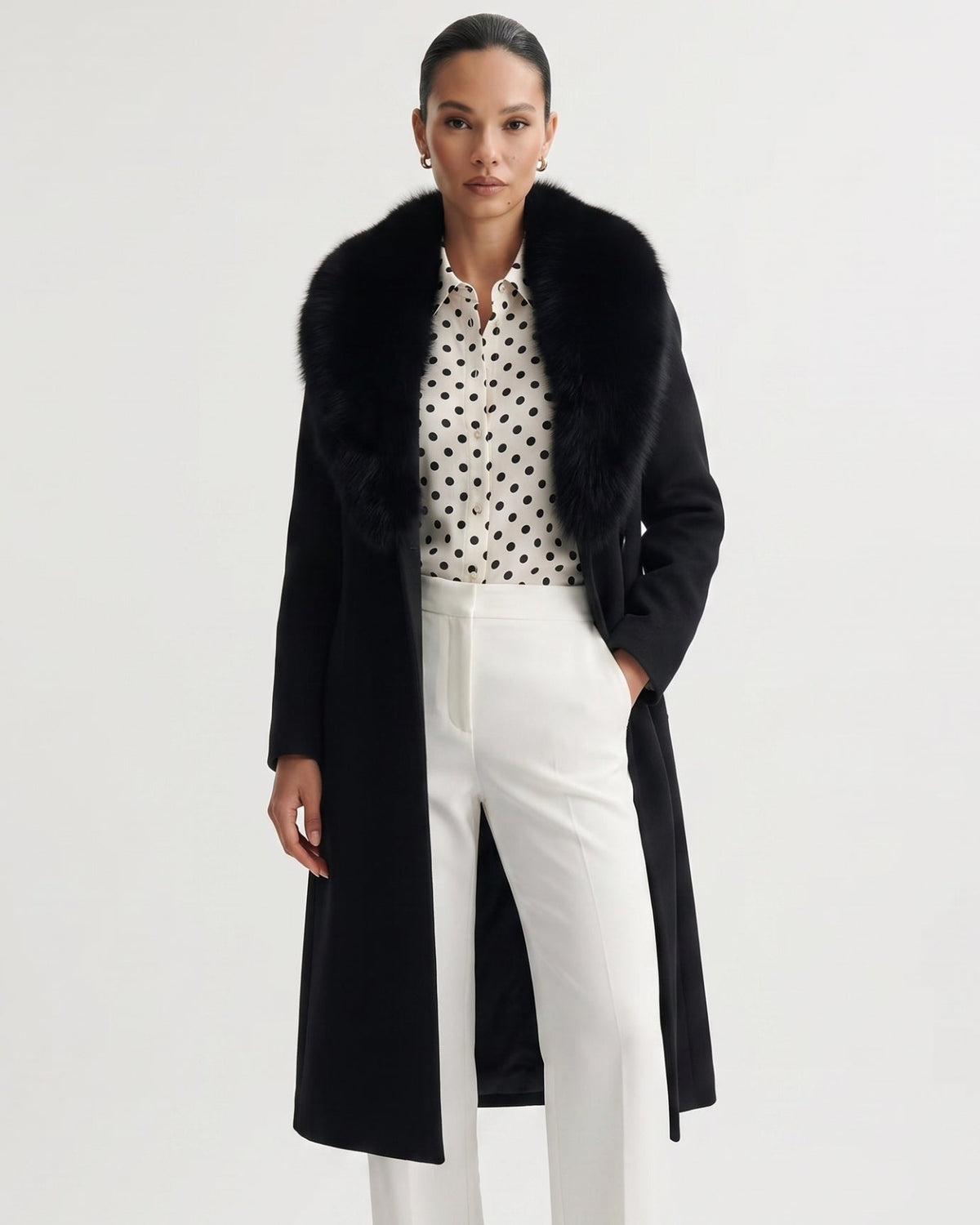 Nevada Long Belted Wool Coat