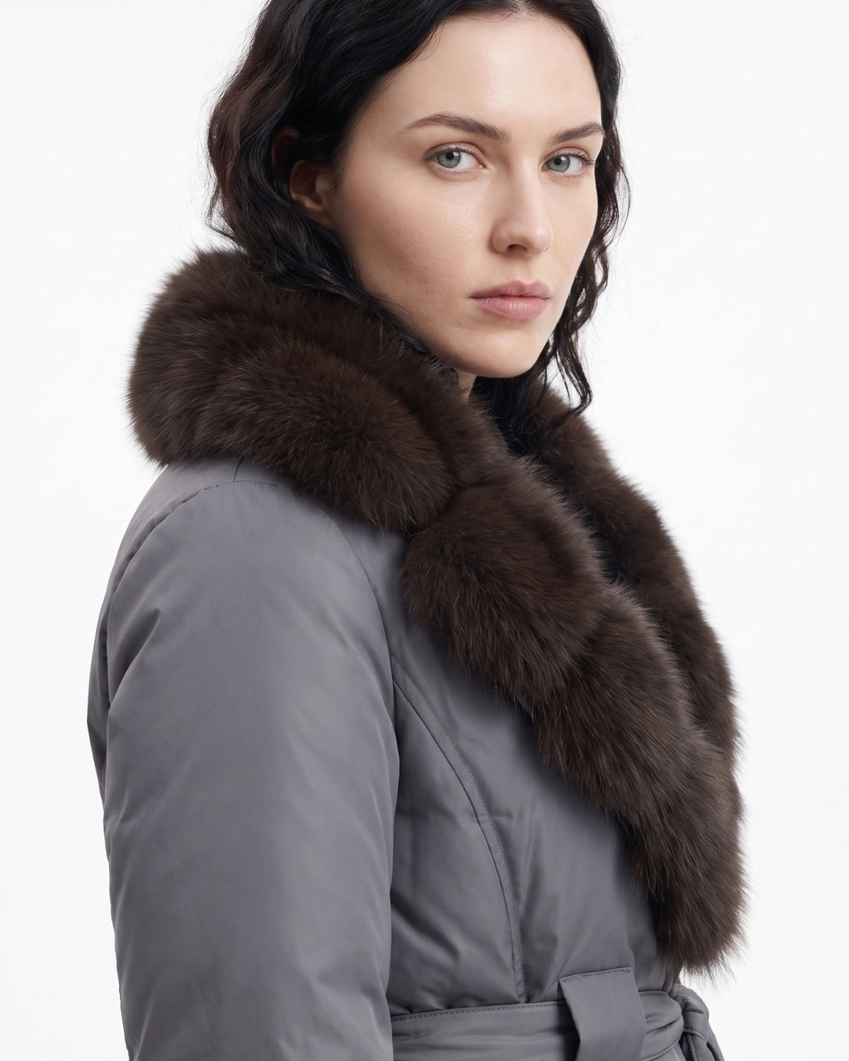 Sarah Thickened Warm Coat with Statement Collar