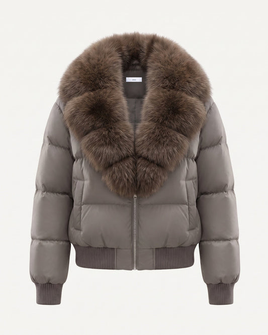 Thickened Down-Filled Jacket with Cashmere