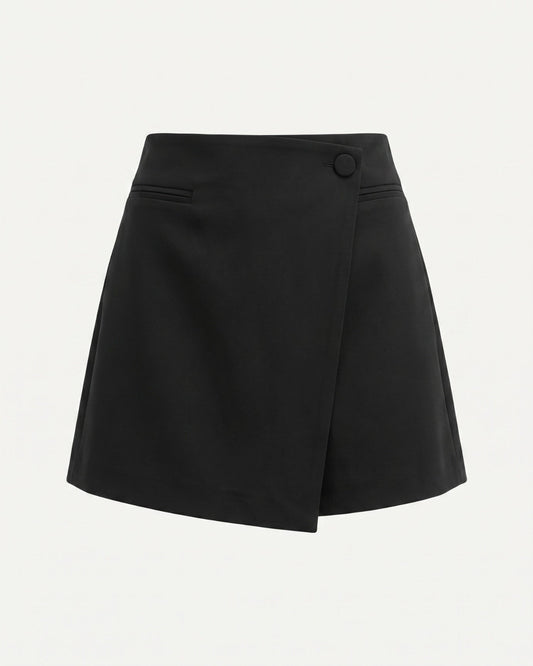 Cira High Waisted A-Line Suit Shorts with Relaxed Thigh