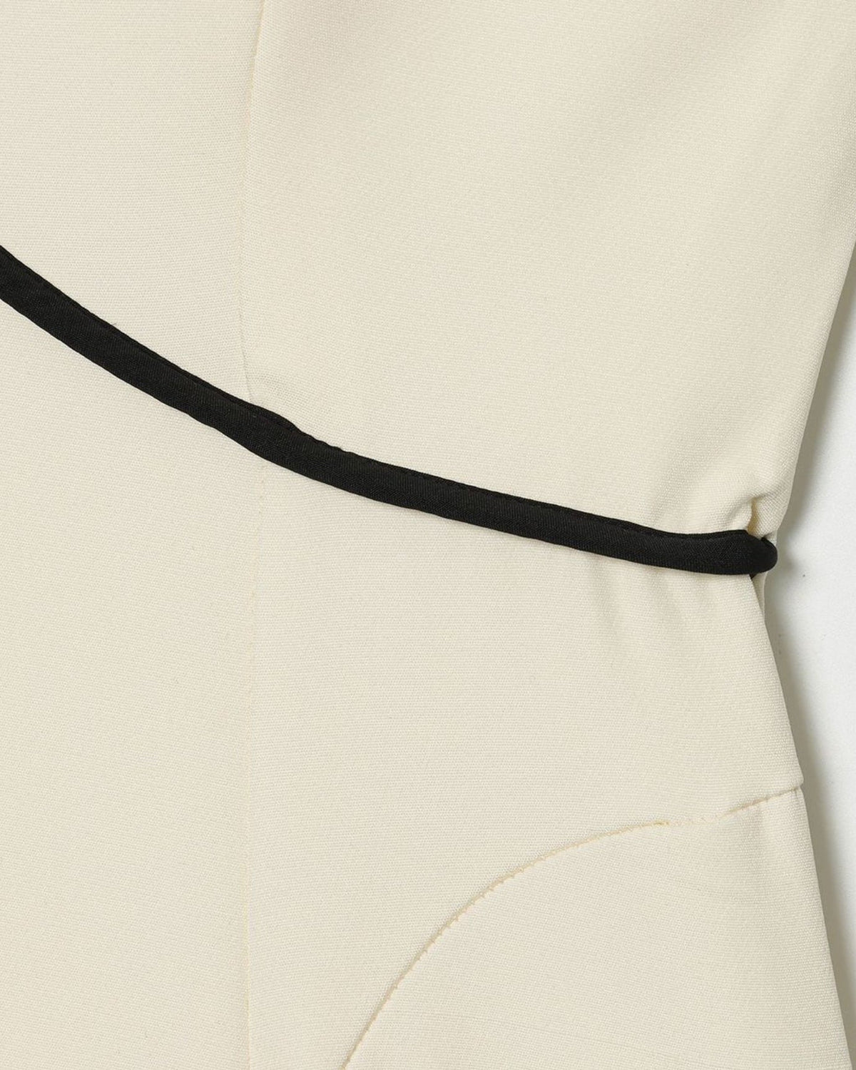 Sleeveless Stretch Mini Dress with Black Linear Detailing – Off White