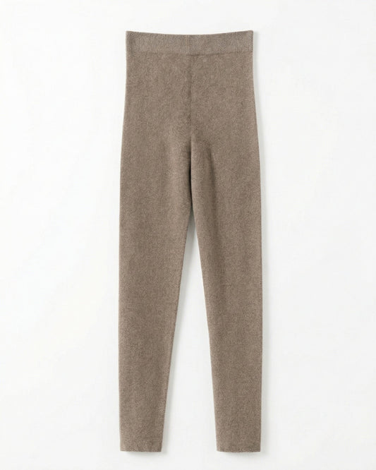 Dina Pure Cashmere Knitted Leggings with Elastic Waist