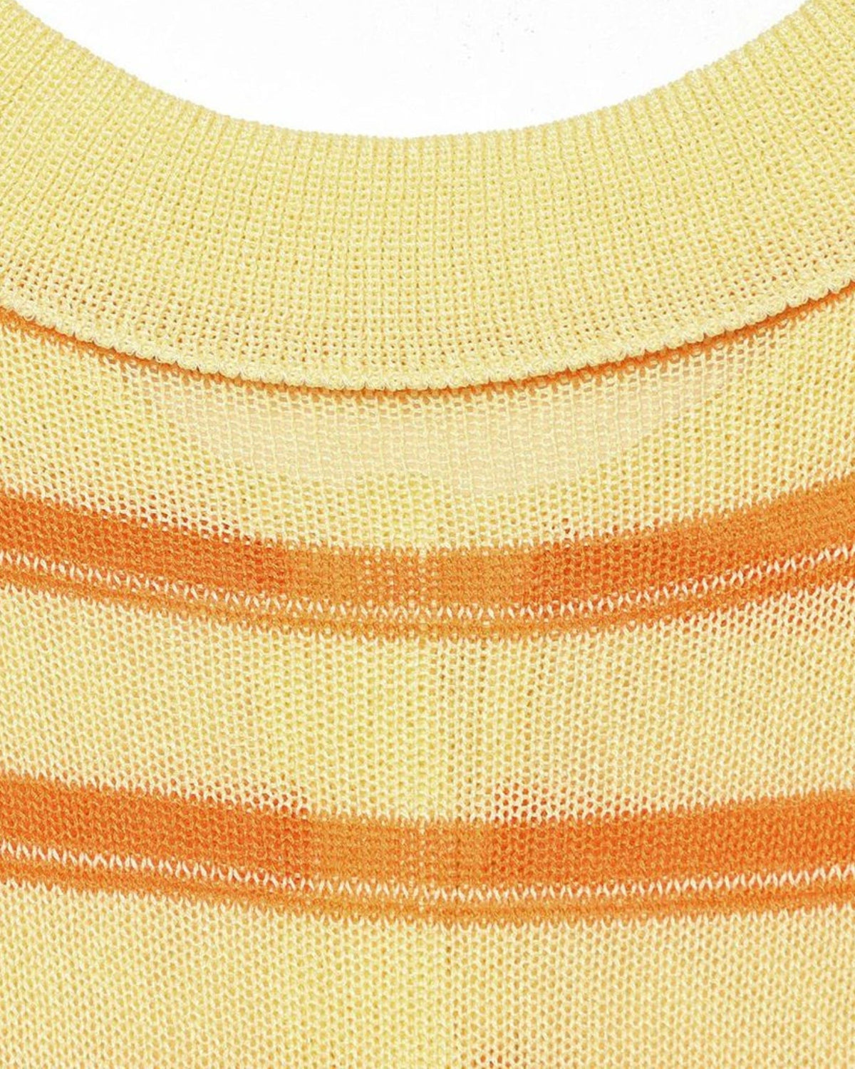 Mykonos Striped Button-Front Polo Top – Yellow Stripes