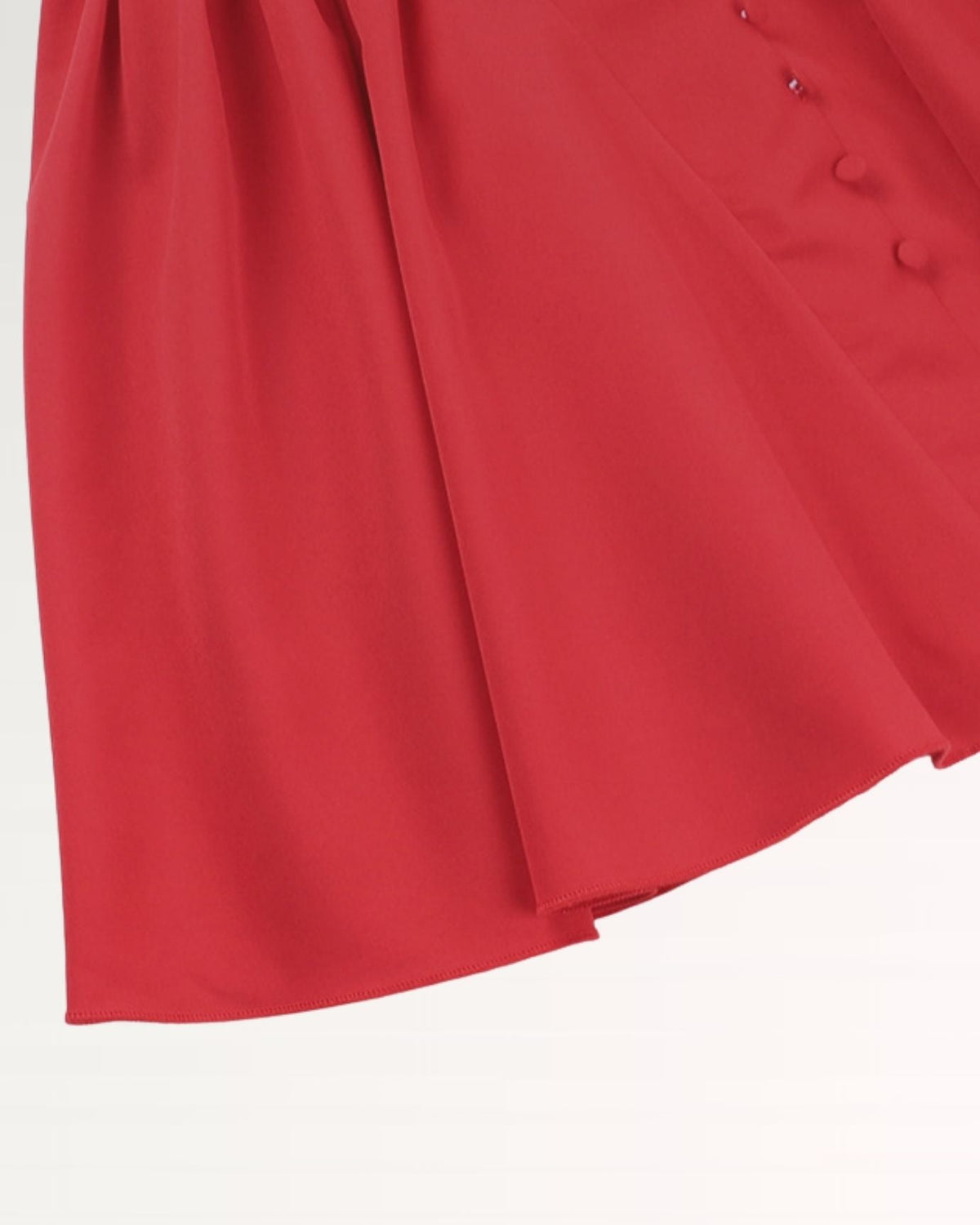 A-Line Mini Skirt with Detachable Suspender Straps – Red – view 6