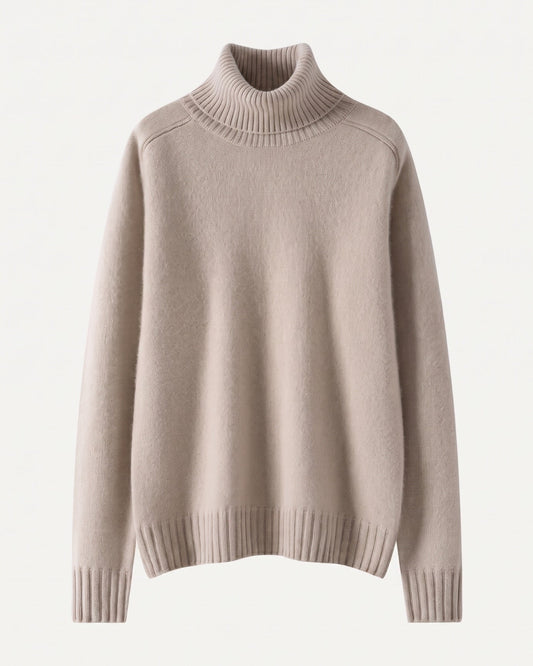 Hannah High Lapel Neckline Pure Cashmere Jumper
