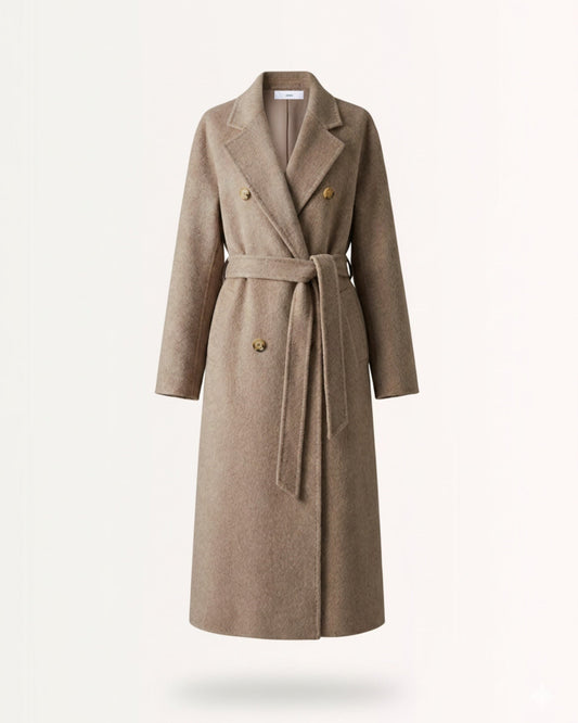 Handmade Double-Sided Suli Alpaca Blend Slim Fit Coat