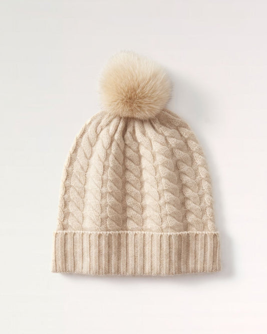 Soft Stretchy Knitted Pure Cashmere Winter Hat