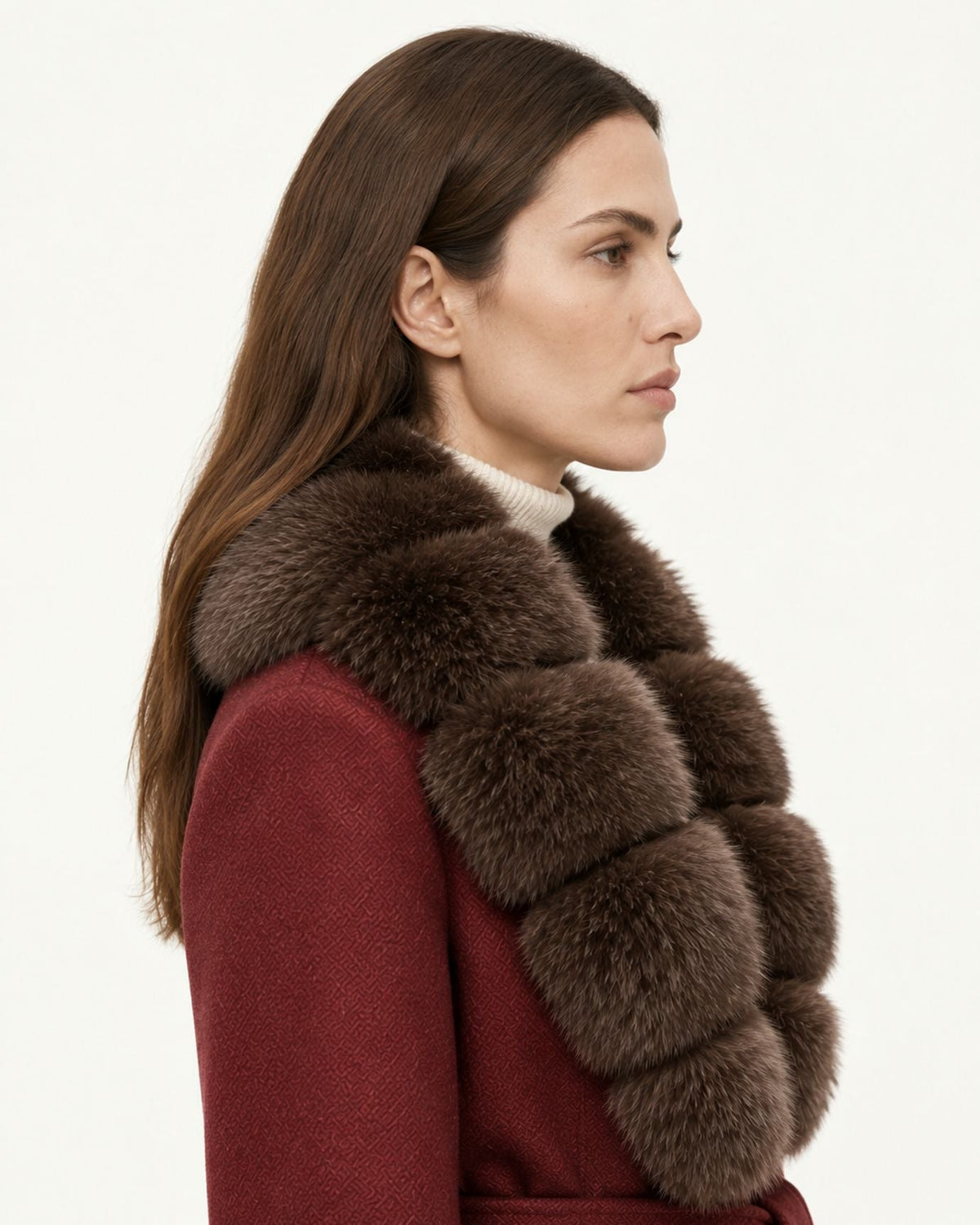 Mira Belted Mid-Length Hand-Stitched Wool Coat – view 36