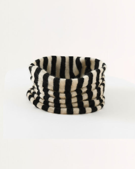 Lightweight Striped Pure Cashmere Neck Cover Scarf