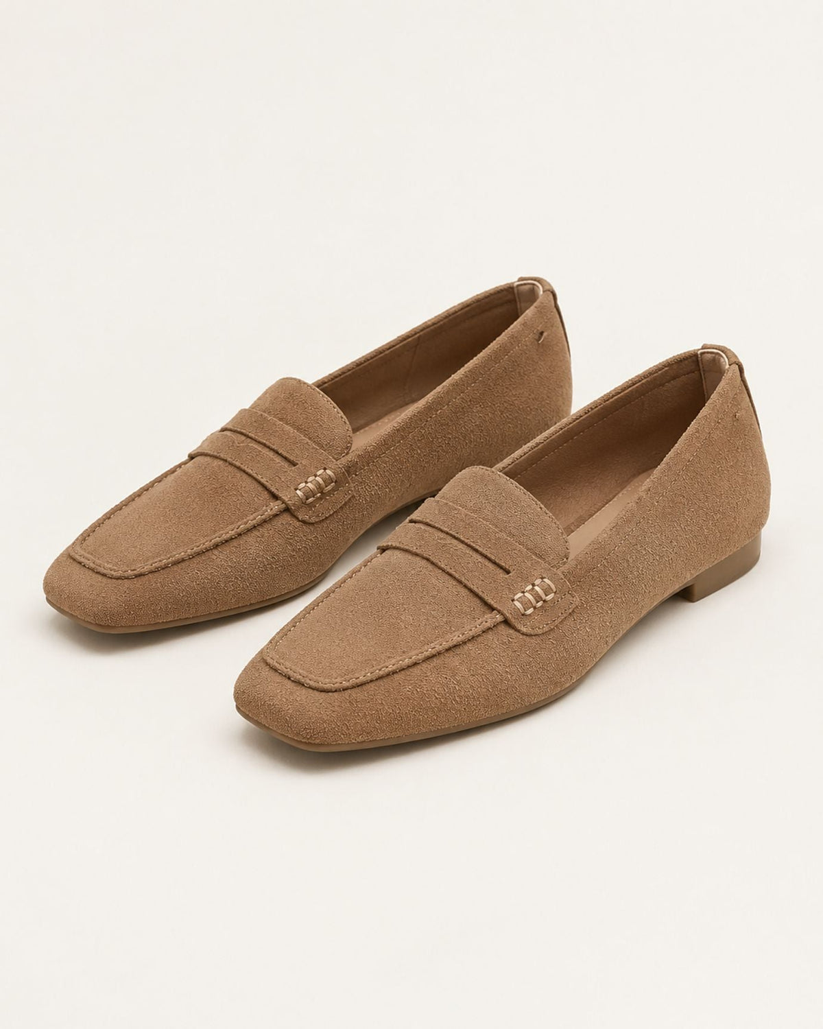 Square Toe Full-Grain Leather Slip-On Loafers with Rubber Sole – view 20