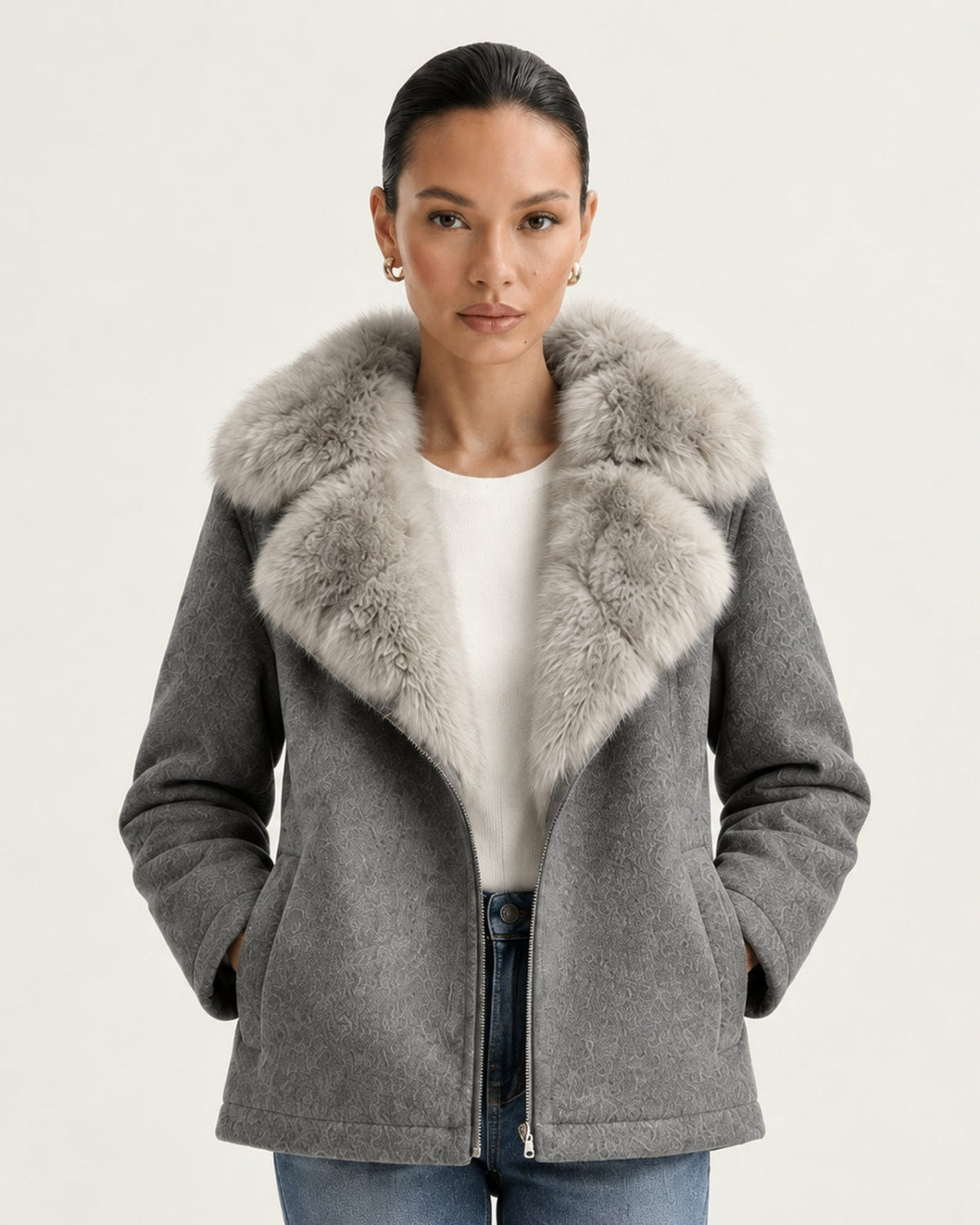Lina Mid-Length Shearling Coat – view 13