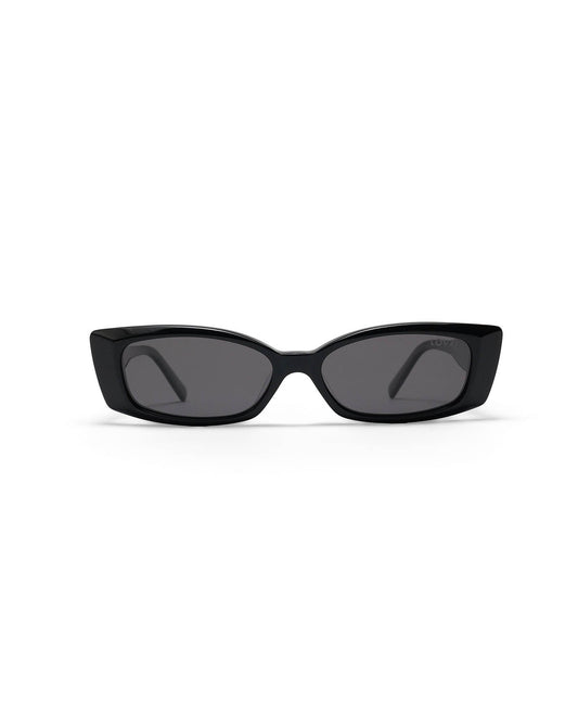 90s Acetate Polarised Sunglasses with Dark Tinted Lenses – Black/Grey