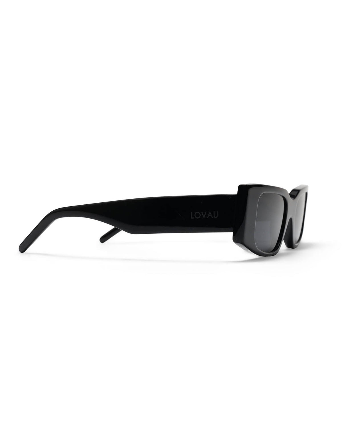 Vintage-Inspired Acetate Polarised Sunglasses – Black/Grey – view 4