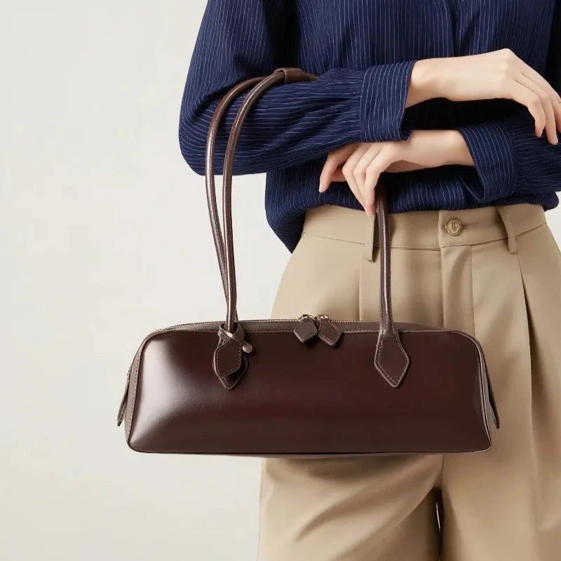Ella Vintage-Inspired Vegan Leather Baguette Shoulder Bag – view 16