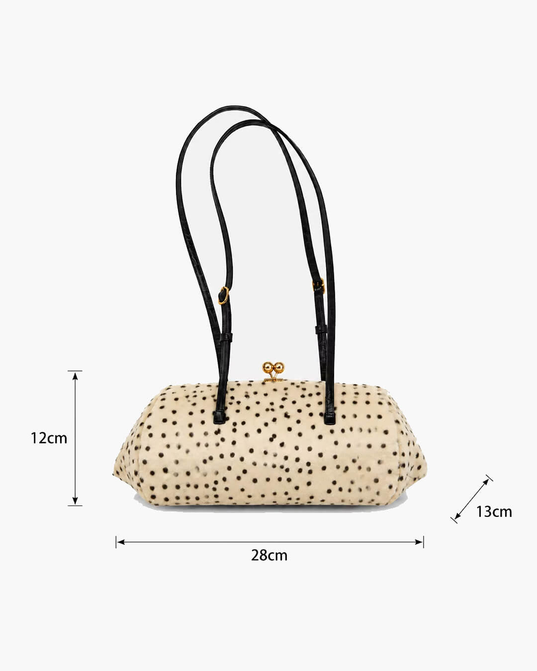 Nina Cheetah-Print Faux Fur Underarm Bag with Kiss-Lock – view 11