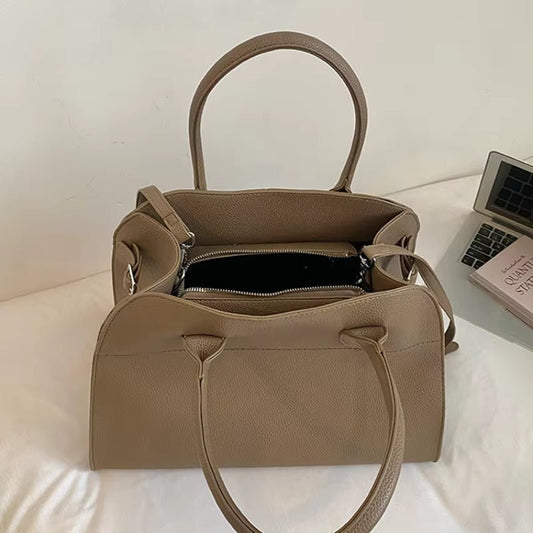 Rose Structured Large Capacity Underarm Tote Bag