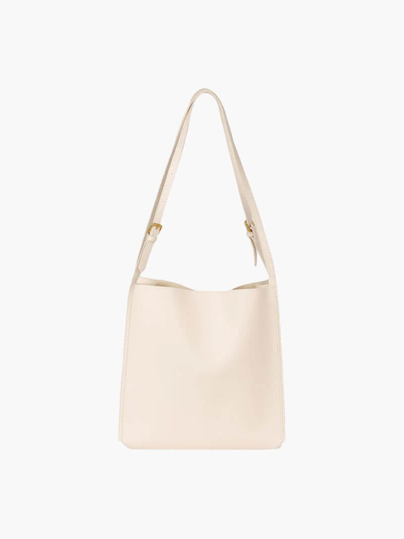 Amelie Vegan Leather Shopper Bag with Glazed Detailing