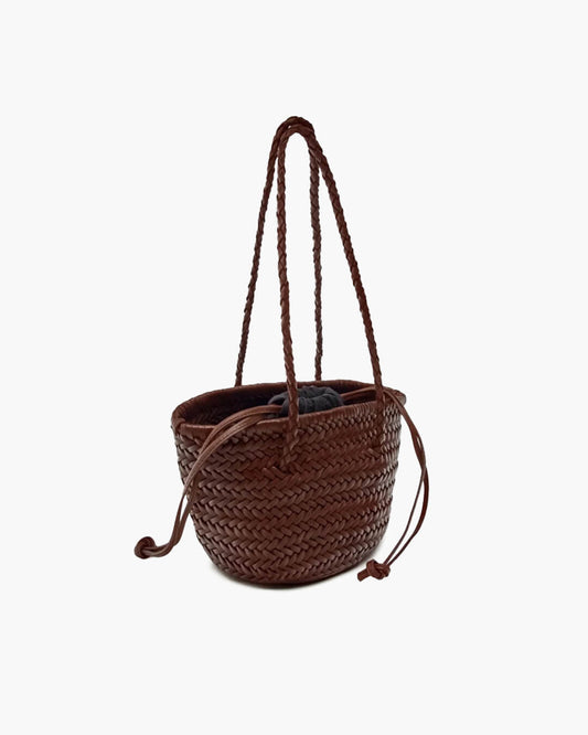 Blair Braided Vegan Leather Bucket Shoulder Bag – view 2