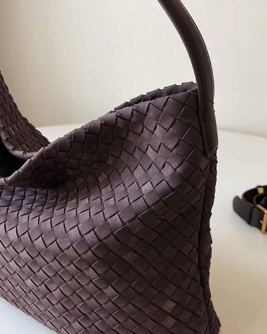 Marceline Structured Faux Suede Open-Top Tote Bag