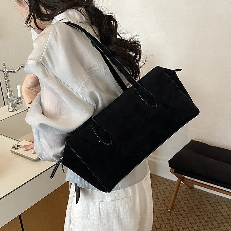 Claudine Structured Faux Suede Underarm Shoulder Bag – view 7