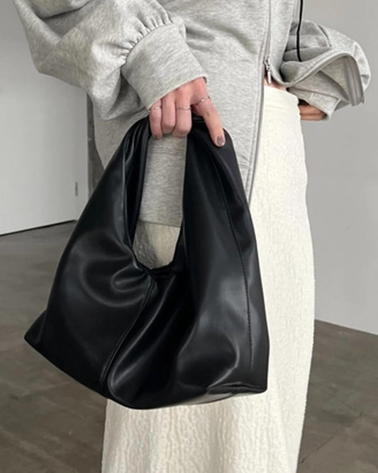 Gelyn Twist Detail Square Vegan Leather Clutch Bag