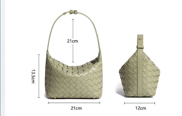 Mica Mini Woven Vegan Leather Bag with Adjustable Handle