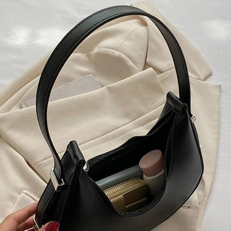 Tyla Lightweight Vegan Leather Hobo Shoulder Bag with Zip – view 10