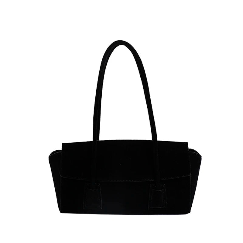 Yara Sequined Faux Suede Tote Bag with Hasp Closure