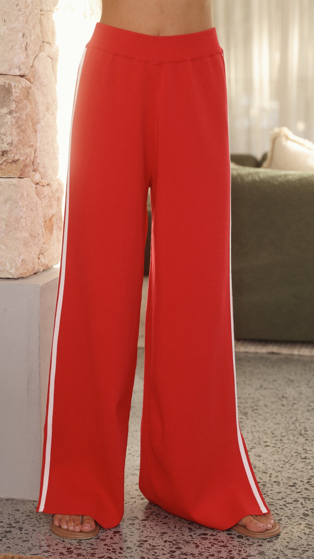 Jaysha Ribbed Wide Leg Trousers