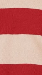 Kodi Collared V-Neck Boxy Knit Jumper – Red/Beige Stripe – view 8