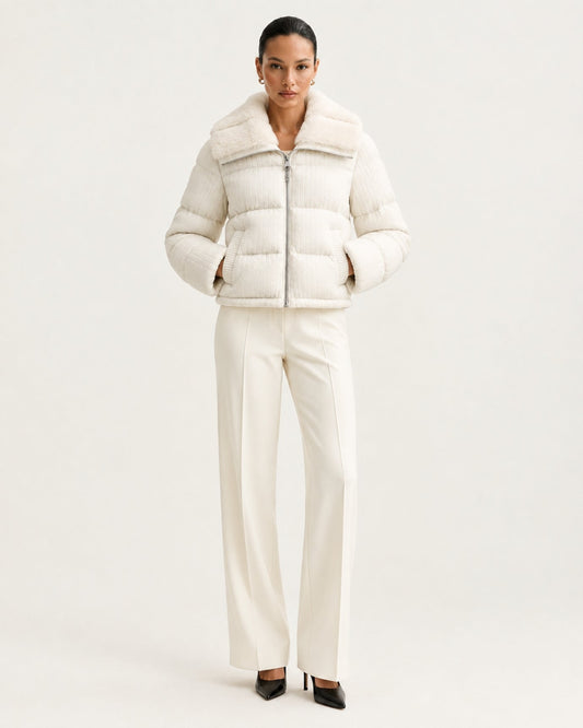 Diana Wool Knit Goose Down Jacket – view 2