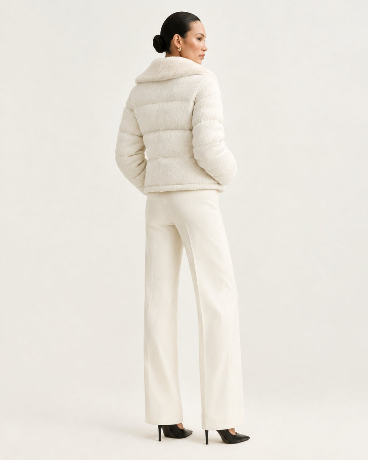 Diana Wool Knit Goose Down Jacket – view 3