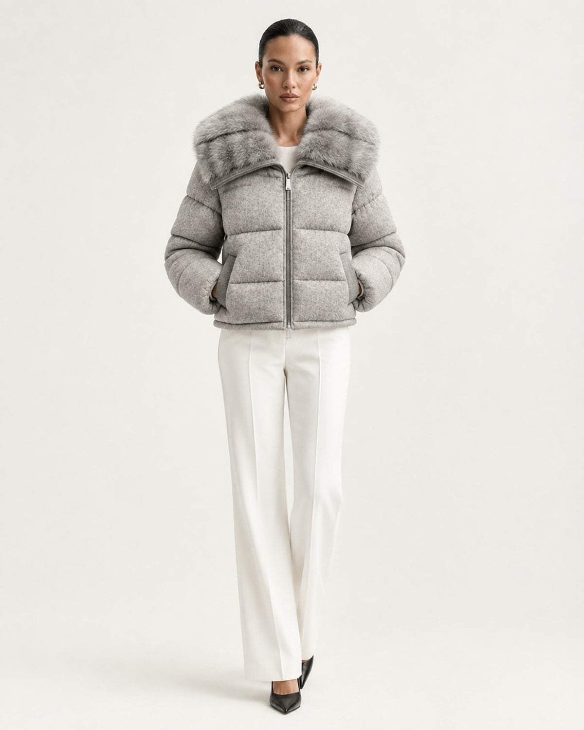 Diana Wool Knit Goose Down Jacket – view 6