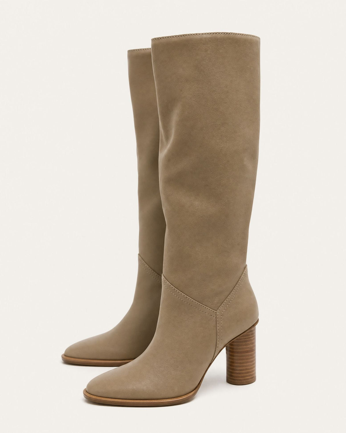 Kira Pull-On Square Toe Cowhide Leather Knee-High Boots – view 4