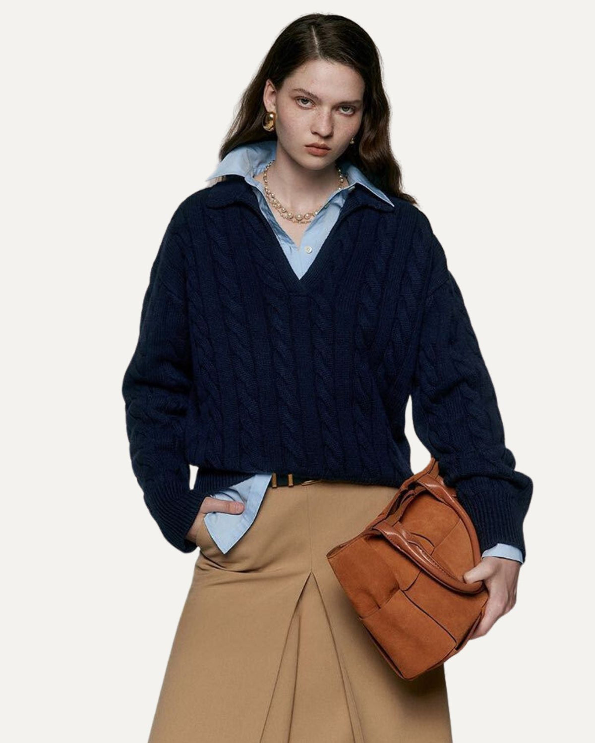 Heritage-Inspired Polo Collar Jumper with Tailored Fit