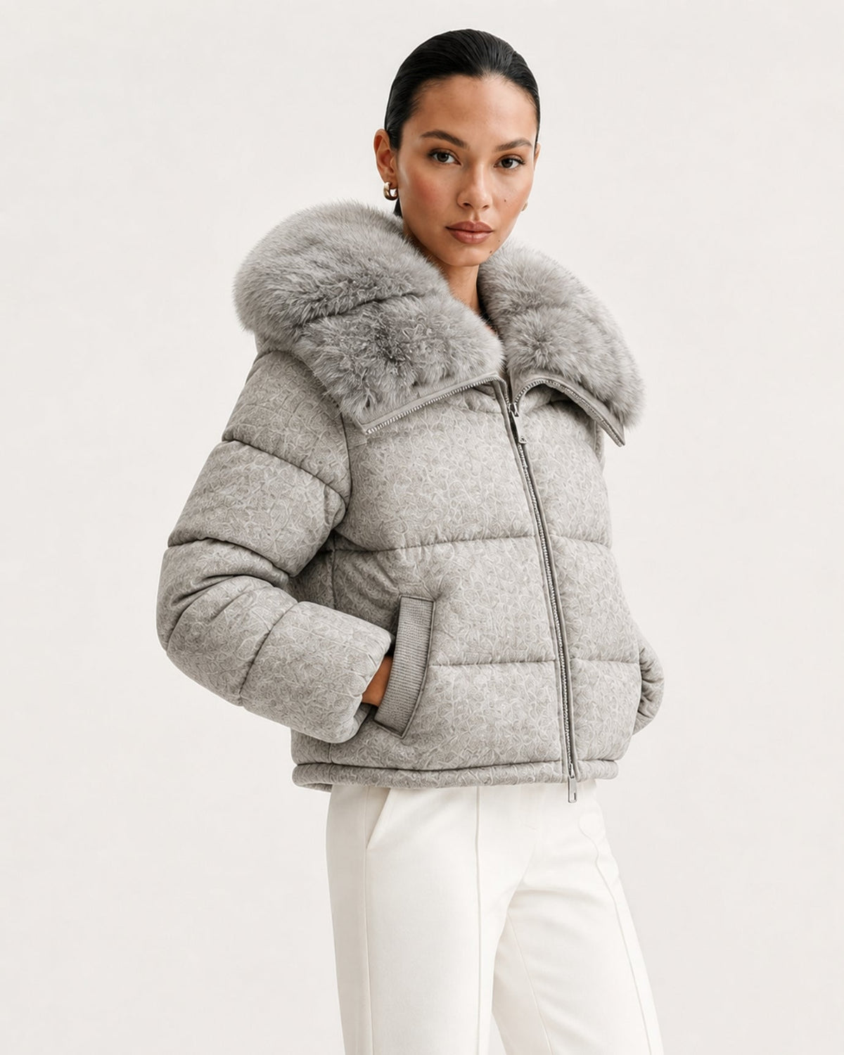 Diana Wool Knit Goose Down Jacket – view 8