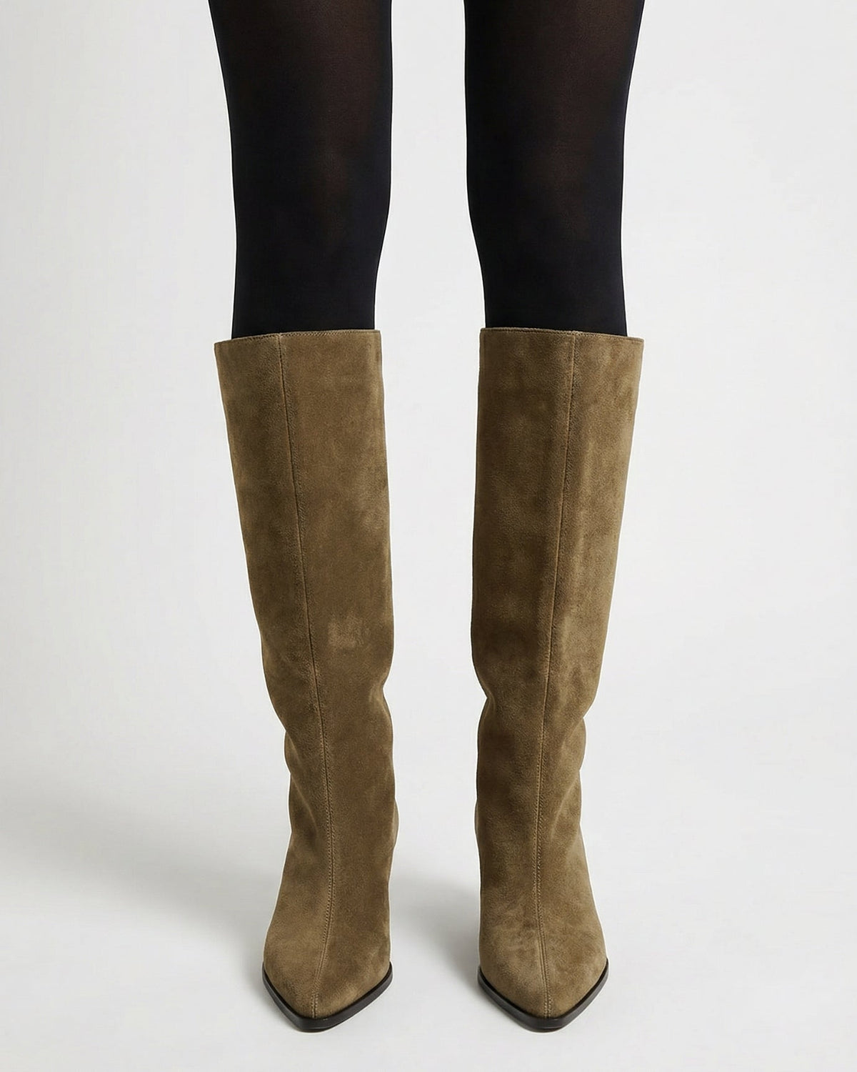 Divina Cowhide Leather Wide Leg Kitten Heel Boots – view 5